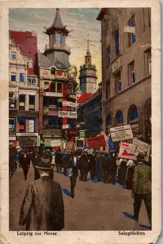 35925 - Deutschland - Leipzig zur Messe , Salzgäßchen - gelaufen 1921