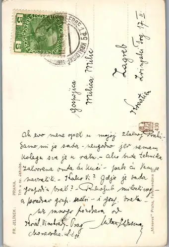 35932 - Künstlerkarte - Praha , Prag , Trh u sv. Jakuba , Fr. Jelinek - gelaufen