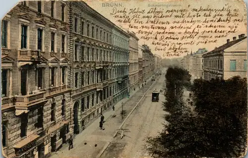 35936 - Tschechische Republik - Brno , Brünn , Schmerlingstrasse - gelaufen