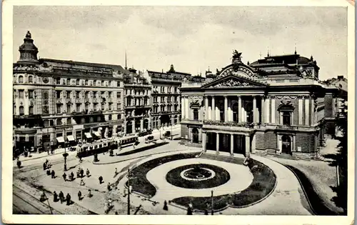 35943 - Tschechische Republik - Brünn , Brno , Theater Platz , Divadelni namesti - gelaufen 1938