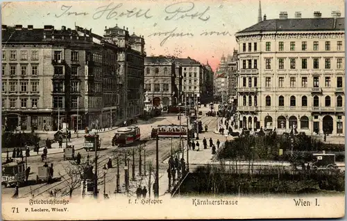 35951 - Wien - Wien I , Friedrichsstrasse , K. k. Hofoper , Kärntnerstrasse - gelaufen 1910