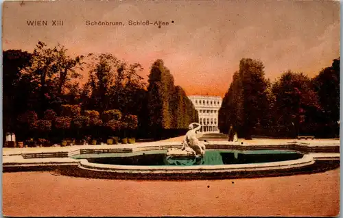 35958 - Wien - Wien XIII , Schönbrunn , Schloß Allee - gelaufen