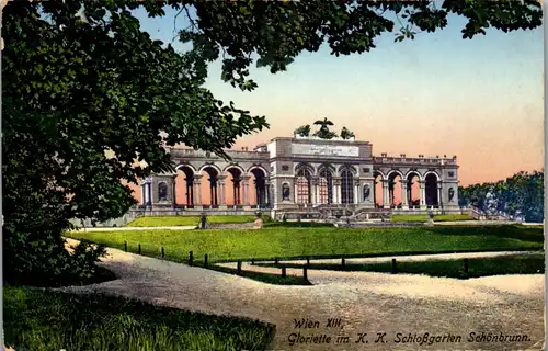 35959 - Wien - Wien XIII , Gloriette im K. k. Schlossgarten Schönbrunn - gelaufen 1915