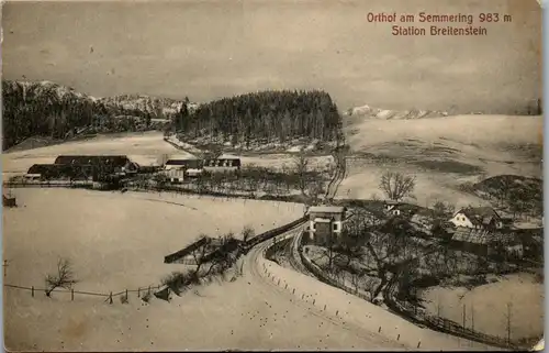 35990 - Niederösterreich - Orthof am Semmering , Station Breitenstein , Südbahn - gelaufen