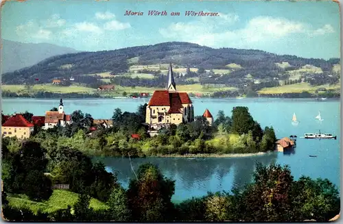 35999 - Kärnten - Maria Wörth am Wörthersee , Wörther See - gelaufen 1910