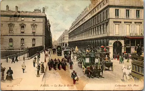 36006 - Frankreich - Paris , La Rue de Rivoli - gelaufen