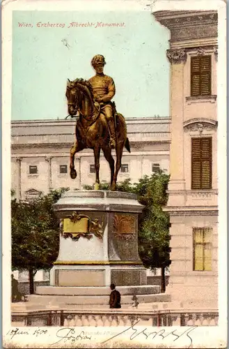 36047 - Wien - Erzherzog Albrecht Monument - gelaufen 1900