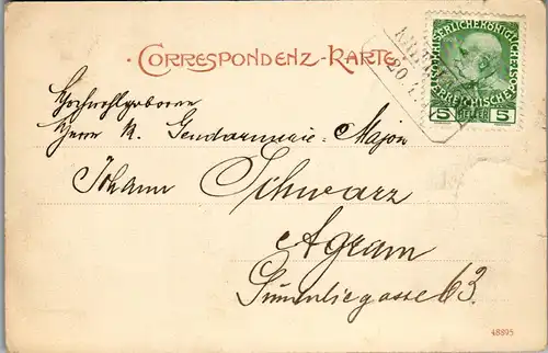 36053 - Steiermark - Krieglach , Kirchenplatz , Toni Rumpf Gasthaus , Hauptplatz - gelaufen 1911