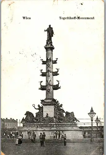 36068 - Wien - Tegetthoff Monument - gelaufen 1912
