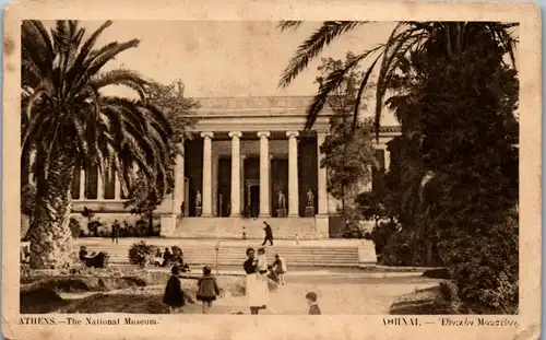 36076 - Griechenland - Athen , The National Museum - gelaufen 1928
