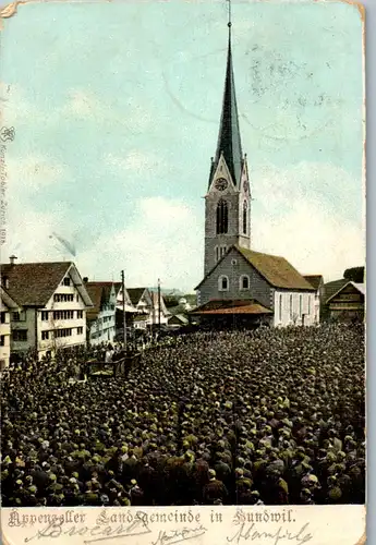 36078 - Schweiz - Appenzeller Landsgemeinde in Hundwil - gelaufen 1907