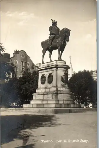36081 - Schweden - Malmö , Carl X Gustavs Staty - gelaufen 1928