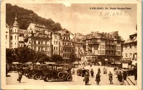 36083 - Tschechische Republik - Karlsbad , Karlovy Vary , Dr. David Becher Platz - gelaufen 1928