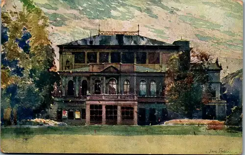 36089 - Künstlerkarte - Praha , Prag , Zofinsky ostrov , signiert J. Jelicka - gelaufen 1921