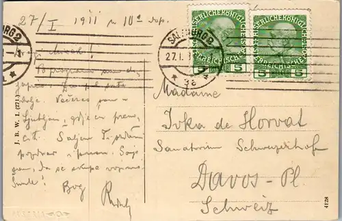 36091 - Salzburg - Totalansicht - gelaufen 1911