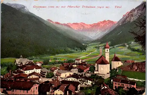 36096 - Tirol - Gossenass mit Pferscher Tribulaun - gelaufen 1908