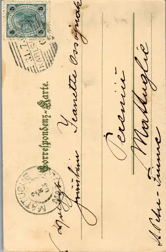 36108 - Tschechische Republik - Karlsbad , Karlovy Vary , Die Gemse auf dem Hirschensprung , Gämse - gelaufen 1903