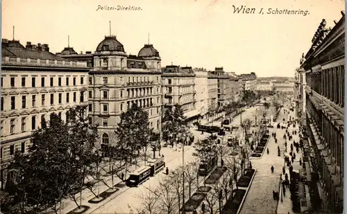 36135 - Wien - Wien I , Schottenring , Polizei Direktion - nicht gelaufen 1920