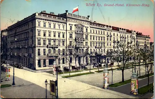 36141 - Wien - Grand Hotel , Kärntner Ring - gelaufen 1914