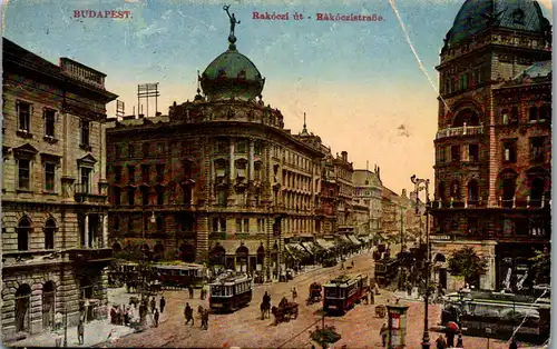 36151 - Ungarn - Budapest , Rakoczi ut , Rakoczistraße - gelaufen 1919