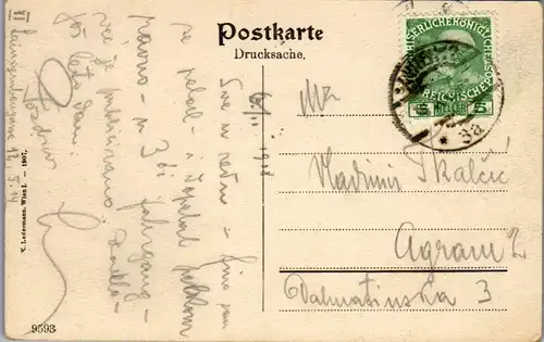 36161 - Wien - Wien I , K. k. Postsparkassen Amt , Biberstrasse 13 - gelaufen 1907