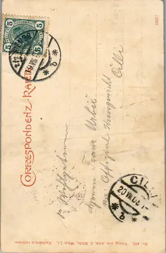 36163 - Wien - Gruss aus Wien , Die Wiener G'müthlichkeit , C. Lorenz , Der alte Steffel - gelaufen 1905