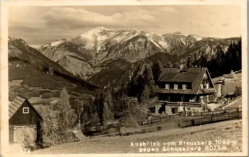 36214 - Niederösterreich - Ausblick vom Kreuzberg gegen Schneeberg - gelaufen 1931