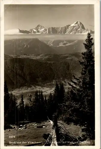 36244 - Kärnten - Blick von der Villacheralpe , Dobratsch , auf Mangart - gelaufen 1933