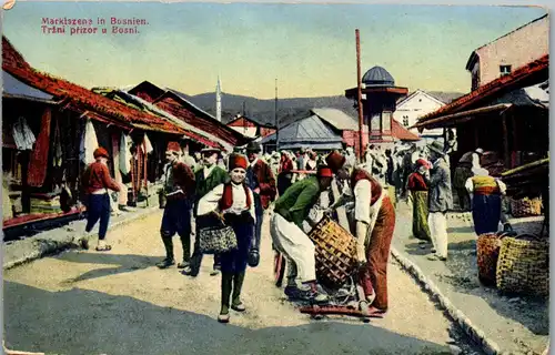 36251 - Bosnien Herzegovina - Marktszene in Bosnien , Trzni prizor u Bosni - gelaufen