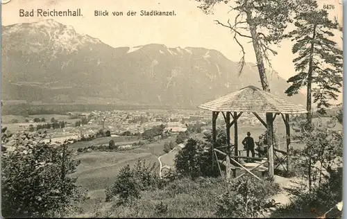 36268 - Deutschland - Bad Reichenhall , Blick von der Stadtkanzel - gelaufen 1910