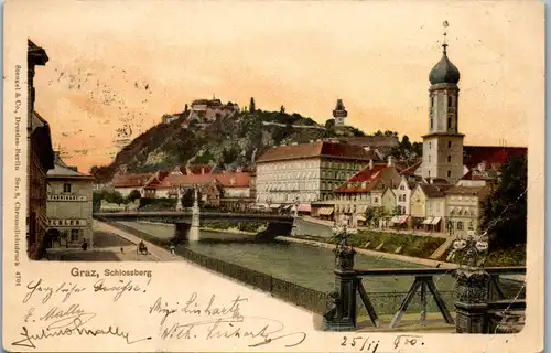 36270 - Steiermark - Graz , Schlossberg - gelaufen 1900