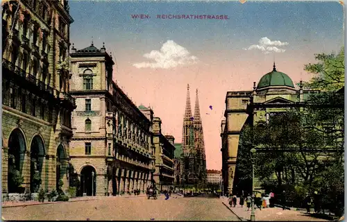 36299 - Wien - Reichsrathstrasse - gelaufen 1918