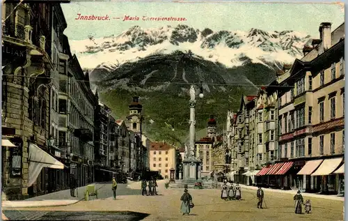 36302 - Tirol - Innsbruck , Maria Theresienstrasse - gelaufen 1908
