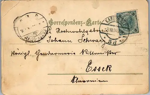 36305 - Tschechische Republik - Karlsbad , Fischern - gelaufen 1904