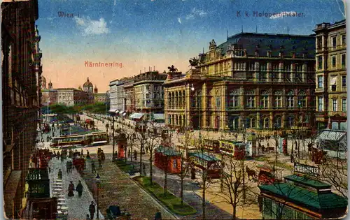 36331 - Wien - Wien I , K. k. Hofoperntheater , Kärntnerring - gelaufen 1917