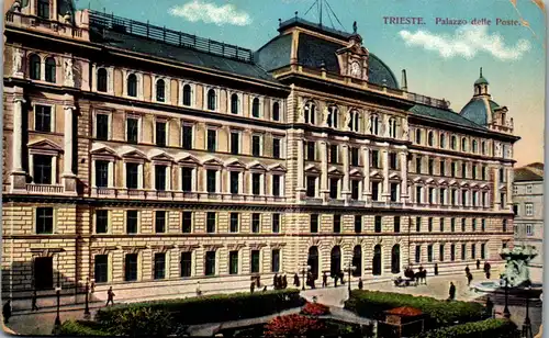 36336 - Italien - Triest , Palazzo delle Poste , Zensuriert - gelaufen 1918