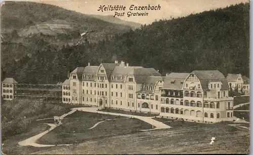 36340 - Steiermark - Gratwein , Heilstätte Enzenbach , l. beschädigt - gelaufen 1918