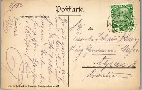 36347 - Oberösterreich - Au bei Goisern - gelaufen 1906