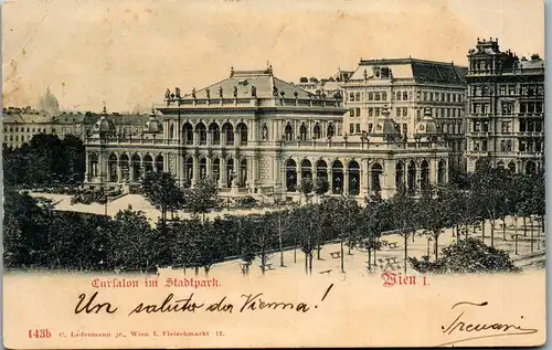 36362 - Wien - Wien I , Kursalon im Stadtpark - gelaufen 1900