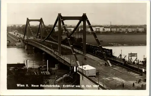 36369 - Wien - Wien II , Neue Reichsbrücke , Eröffnet am 10. Okt. 1937 - gelaufen 1937