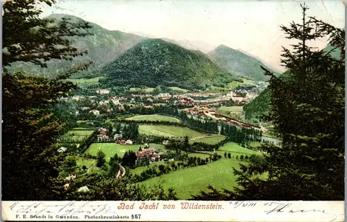 36377 - Oberösterreich - Bad Ischl von Wildenstein - gelaufen 1905