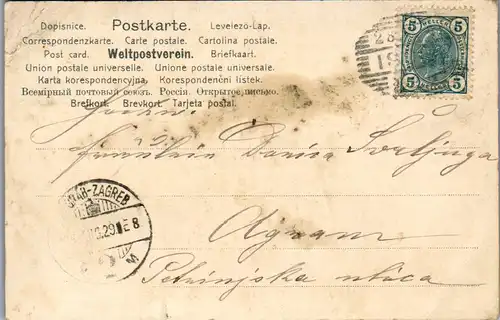 36377 - Oberösterreich - Bad Ischl von Wildenstein - gelaufen 1905