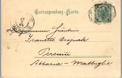 36392 - Tschechische Republik - Karlsbad , Blick vom Hirschensprung - gelaufen 1904