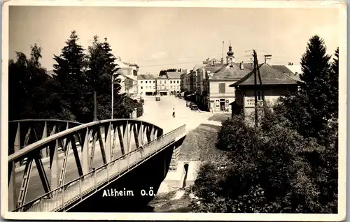36393 - Oberösterreich - Altheim , Straßenpartie - gelaufen 1957