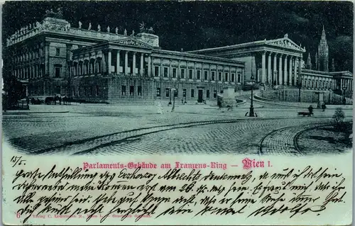 36399 - Wien - Wien I , Parlaments Gebäude am Franzens Ring - gelaufen 1899