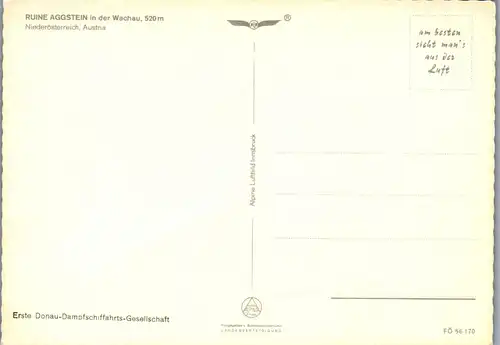 36410 - Niederösterreich - Ruine Aggstein in der Wachau , Donau - nicht gelaufen