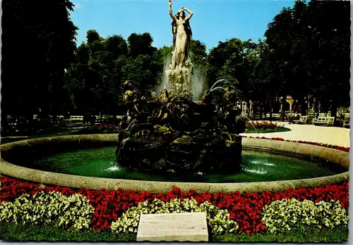 36413 - Niederösterreich - Baden bei Wien , Undine Brunnen im Kurpark - nicht gelaufen