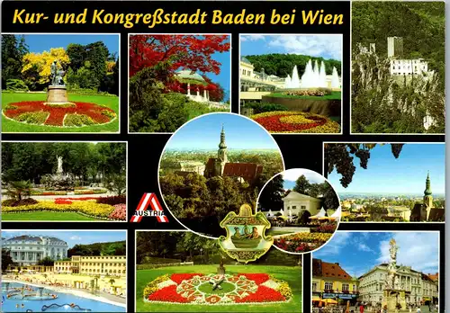 36418 - Niederösterreich - Baden bei Wien , Mehrbildkarte - gelaufen