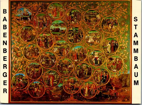 36421 - Niederösterreich - Klosterneuburg , Augustiner Chorherrnstift , Stift , Stammbaum der Babenberger - nicht gelaufen