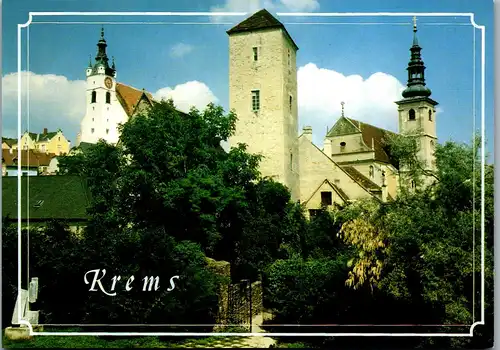 36434 - Niederösterreich - Krems an der Donau , Piaristenkirche , got. Turm im Passauerhof , Stadtpfarrkirche - nicht gelaufen